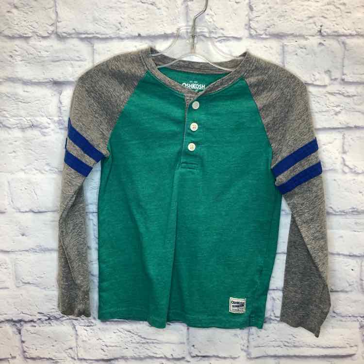 Oshkosh Green Size 6 Boys Long Sleeve Shirt