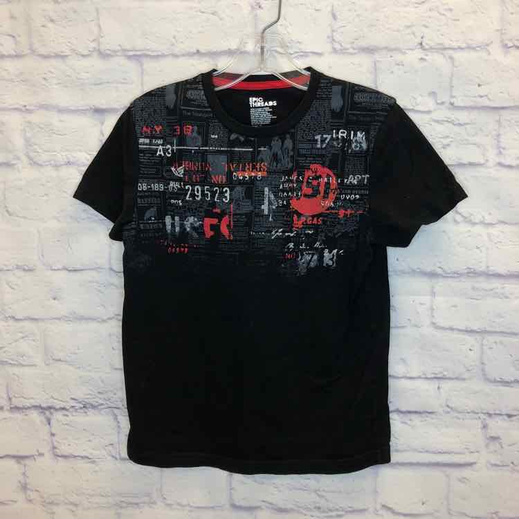 Epic Threads Black Size 8 Boys Short Sleeve Shirt