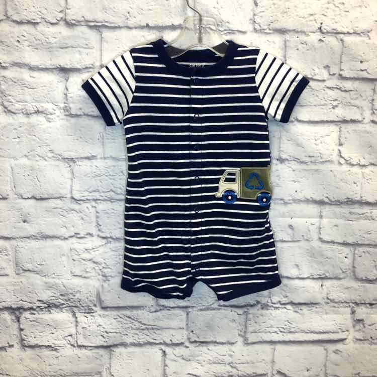 Carters Stripe Size 12 Months Boys Romper