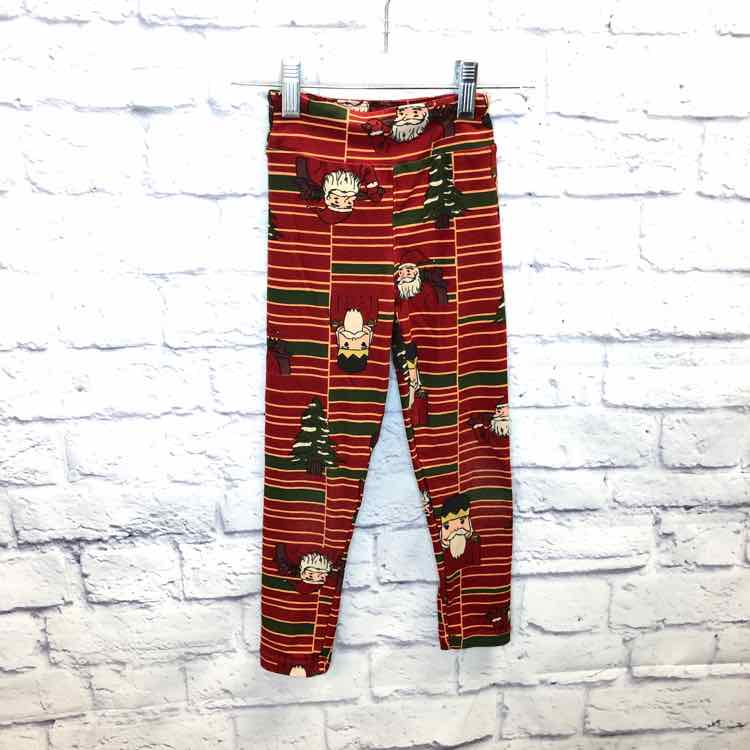 LulaRoe Red Size 2-4 Girls Leggings