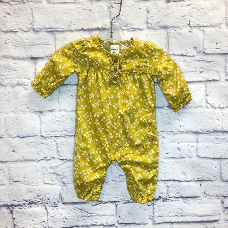 Carters Mustard Size 3 Months Girls Romper