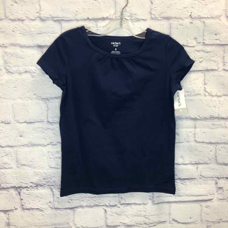 Carters Navy Size 8 Girls Short Sleeve Shirt