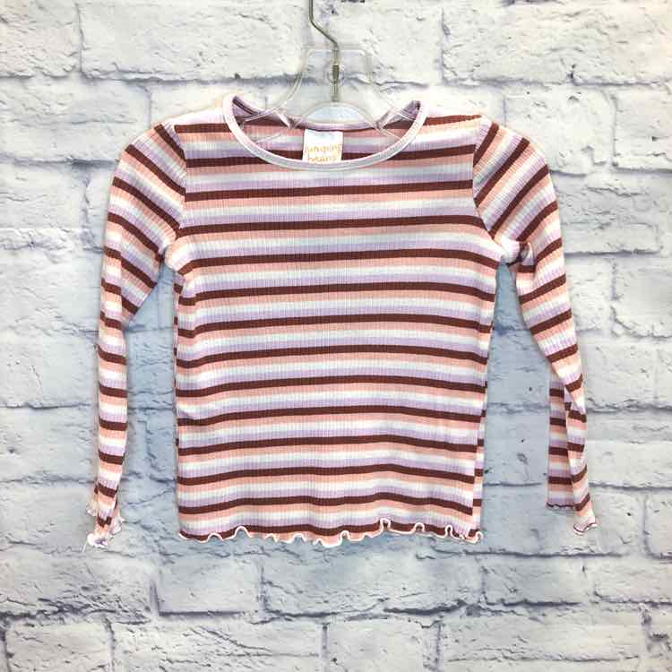 Jumping Beans Stripe Size 4T Girls Long Sleeve Shirt