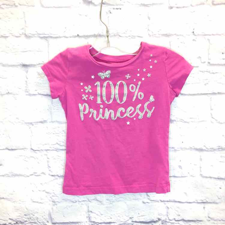 Carters Pink Size 4T Girls Short Sleeve Shirt