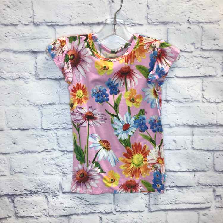 Posh Peanut Floral Size 6 Girls Short Sleeve Shirt