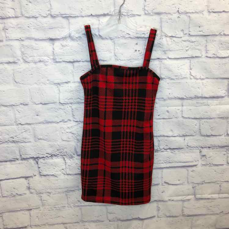 Shein Red & Black Size 8 Girls Jumper