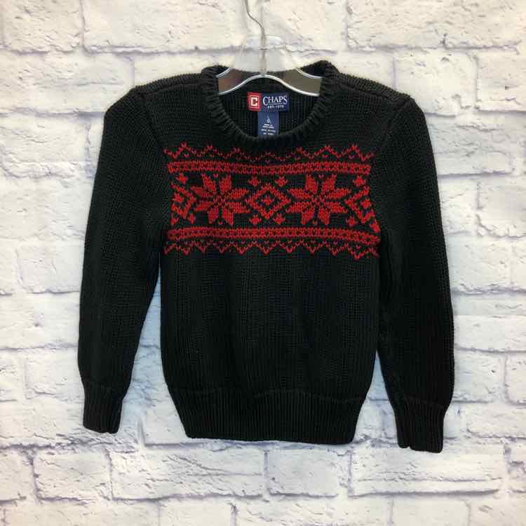 Chaps Black Size 6 Boys Sweater