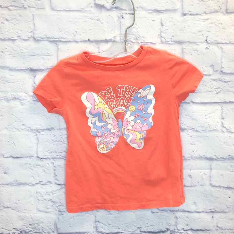 Carters Orange Size 4T Girls Short Sleeve Shirt