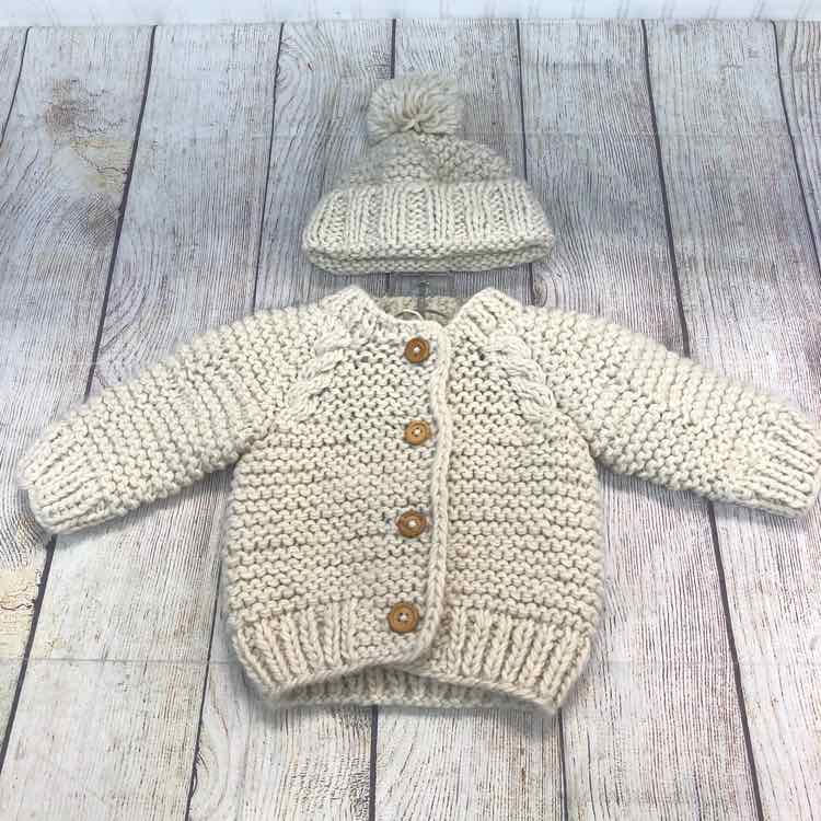 Huggalugs Tan Size 0-6 Months Girls Sweater