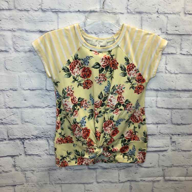 No Comment Floral Size 16 Girls Short Sleeve Shirt