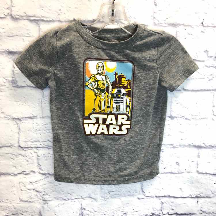 Star Wars Gray Size 18 Months Boys Short Sleeve Shirt