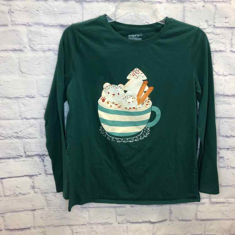 Cat & Jack Green Size 16P Girls Long Sleeve Shirt