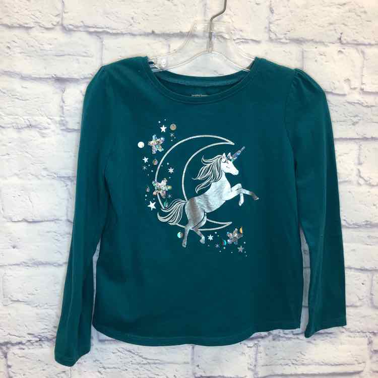 Jumping Beans Green Size 6X Girls Long Sleeve Shirt