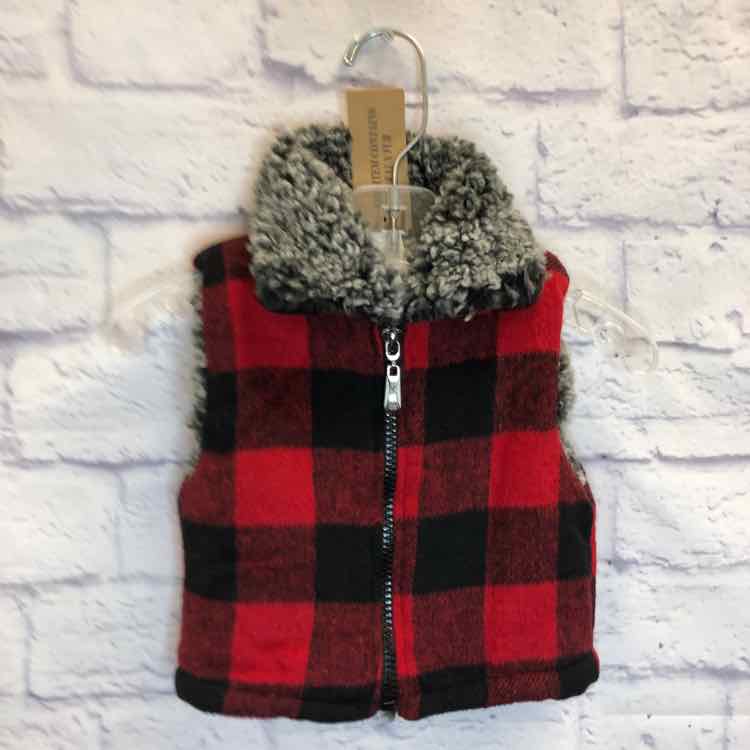 Red & Black Size 12-18 months Girls Vest