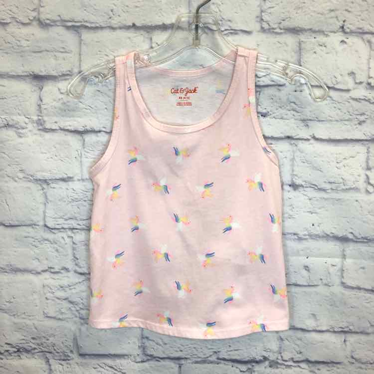 Cat & Jack Pink Size 4T Girls Tank Top