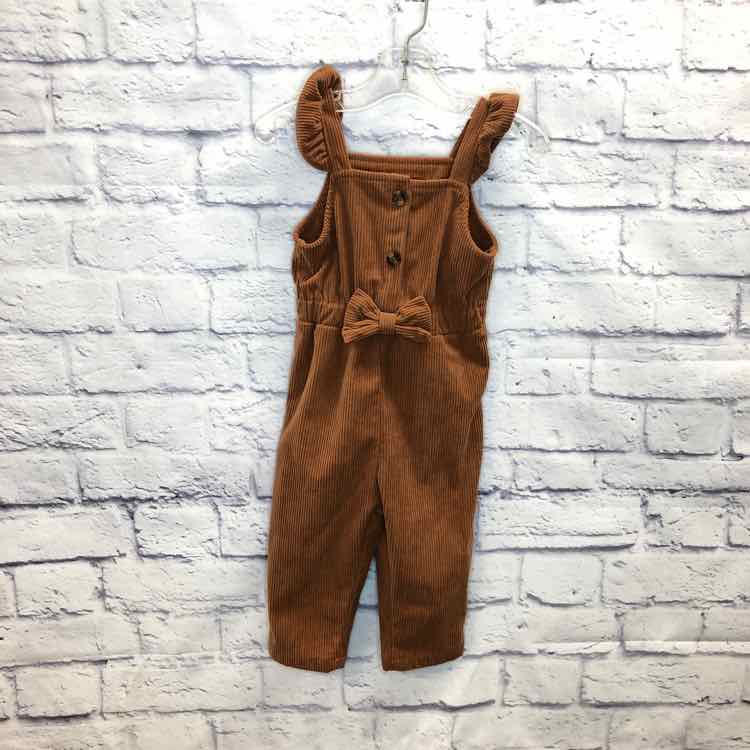 Brown Size 12-18 months Girls Overalls