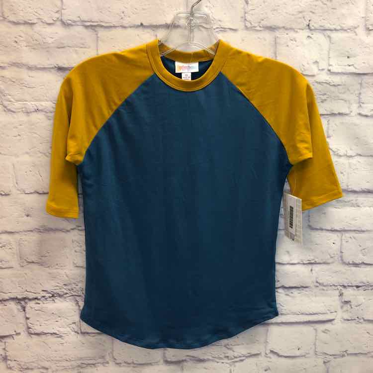 LulaRoe Blue Size 10 Girls 3/4 Sleeve Shirt