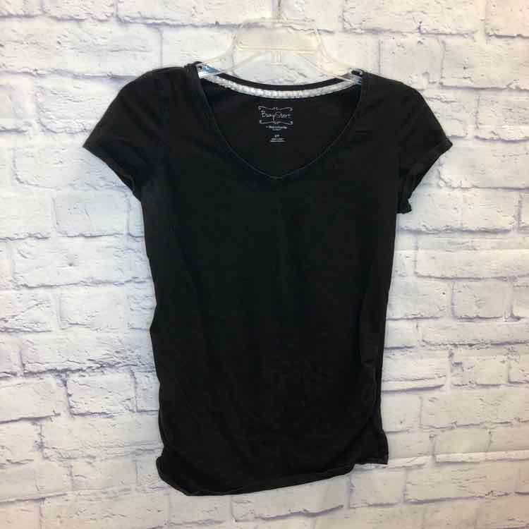 BumpStart Black Size S Maternity Short Slv Top