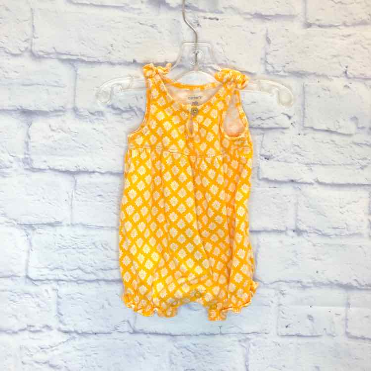 Carters Yellow Size Newborn Girls Romper