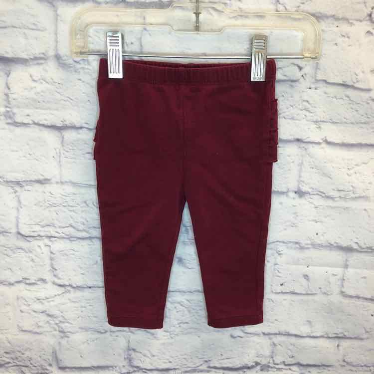 Cat & Jack Maroon Size 3-6 Months Girls Leggings