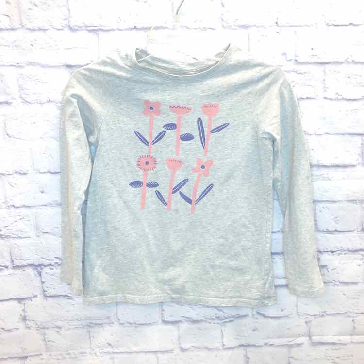 Tea Gray Size 12 Girls Long Sleeve Shirt