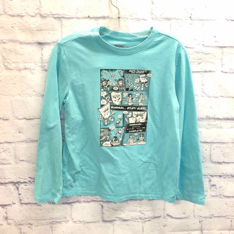 Cat & Jack Blue Size 8 Boys Long Sleeve Shirt