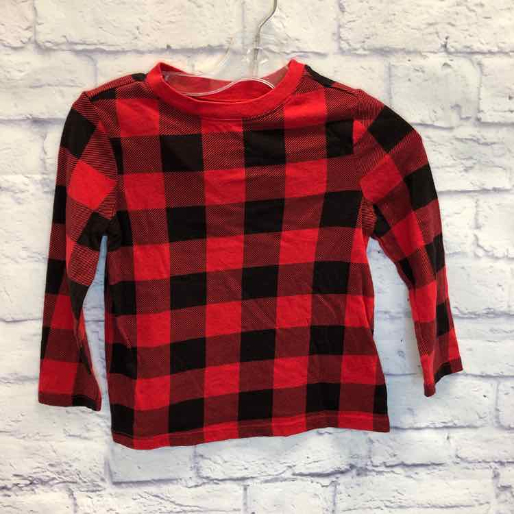 Old Navy Red & Black Size 4T Boys Long Sleeve Shirt