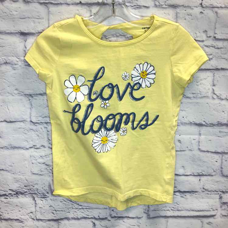 Carters Yellow Size 8 Girls Short Sleeve Shirt