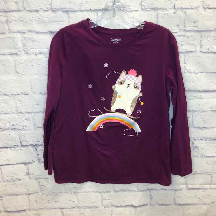 Cat & Jack Purple Size 16P Girls Long Sleeve Shirt