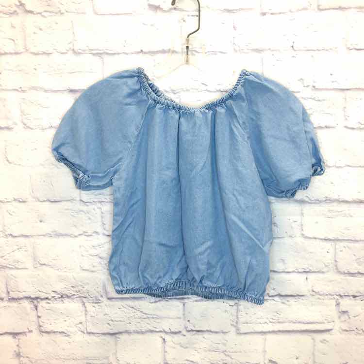 Cat & Jack Chambray Size 10 Girls Short Sleeve Shirt