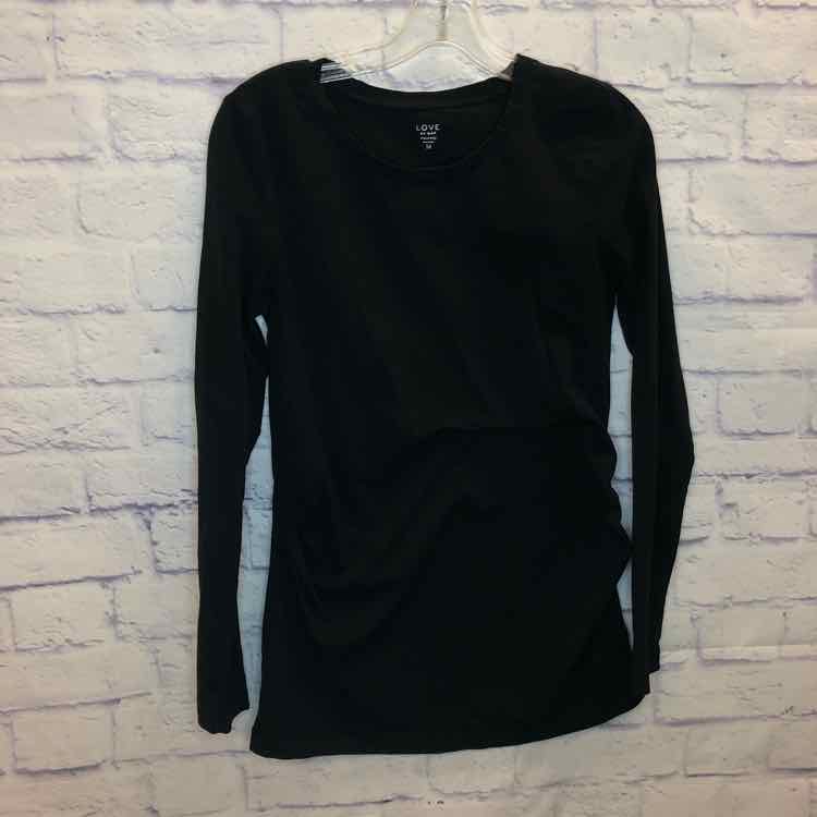 Gap Black Size M Maternity Long Slv Top