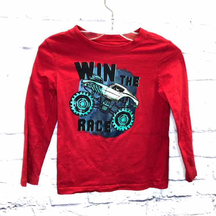 Carters Red Size 4T Boys Long Sleeve Shirt