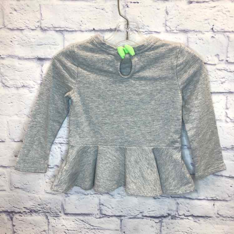 Cat & Jack Gray Size 4T Girls Long Sleeve Shirt