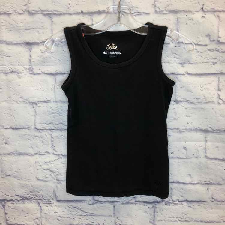 Justice Black Size 6 Girls Tank Top