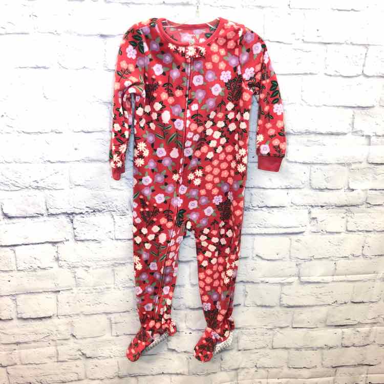 Carters Floral Size 3T Fleece Girls Sleeper