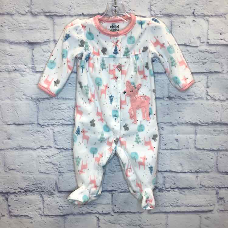 Child of Mine Pink Size 0-3 Months Fleece Girls Sleeper