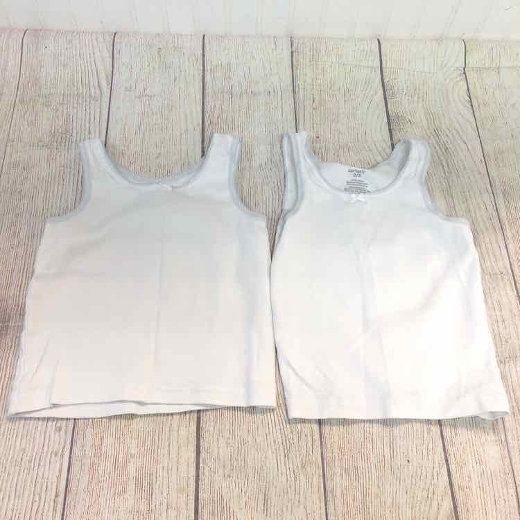 Carters White Size 2T Girls Tank Top