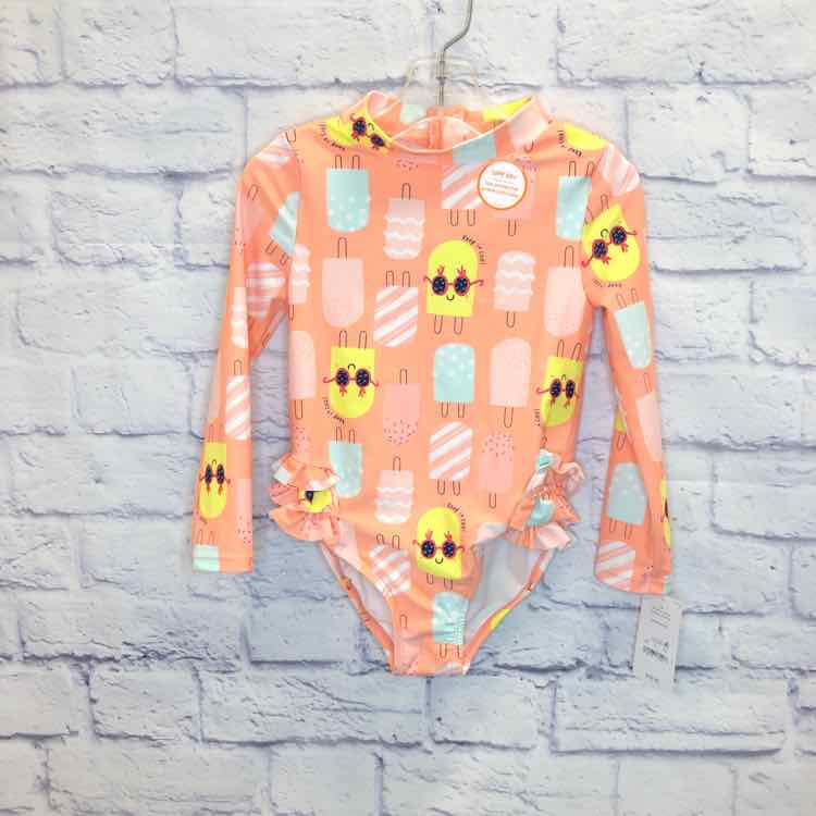 Just One You Orange Size 3T Girls Swimsuit