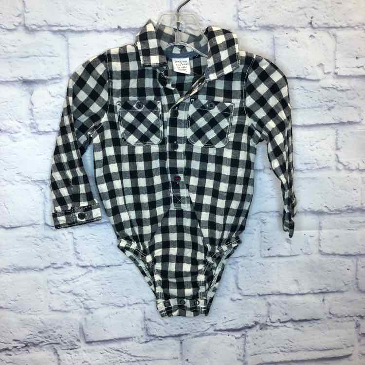 Peyton & Parker Black & White Size 12-18 months Boys Bodysuit