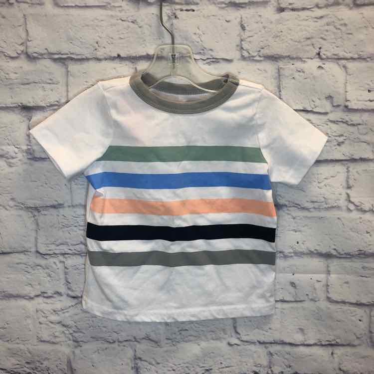 Members Mark Stripe Size 18 Months Boys Short Sleeve Shirt