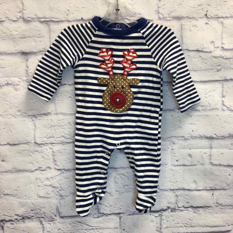 MudPie Blue Size 0-3 Months Boys Romper