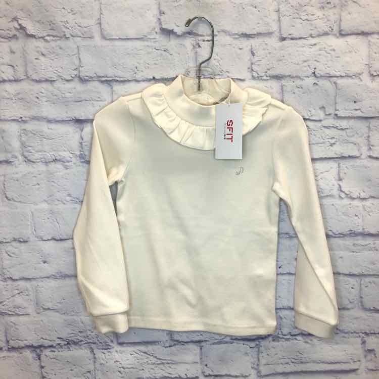 S Fit Cream Size 5 Girls Long Sleeve Shirt