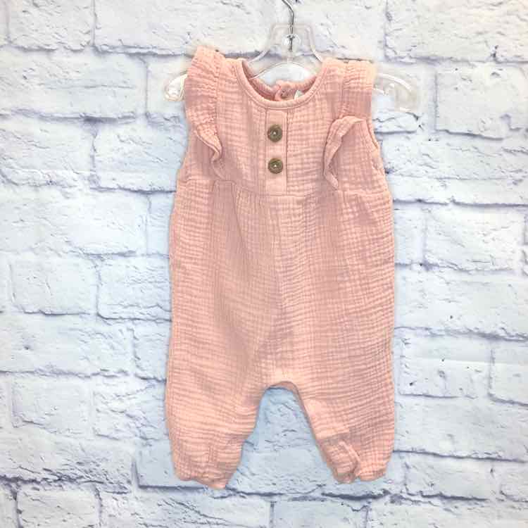 Emily and Oliver Pink Size 3-6 Months Girls Romper