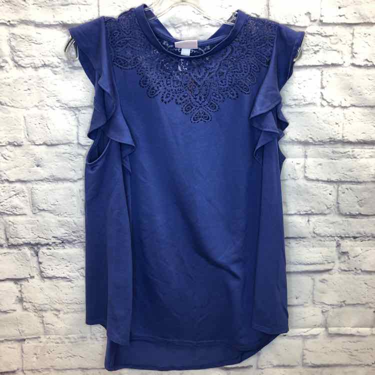 Isabel Maternity Blue Size M Maternity Short Slv Top