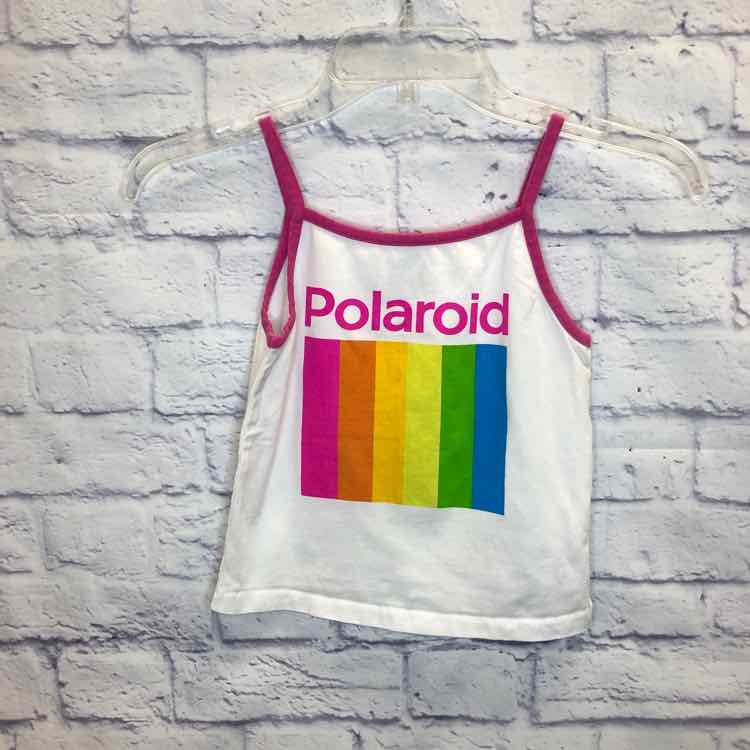 Polaroid White Size 10 Girls Tank Top