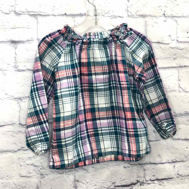 Carters Plaid Size 2T Girls Long Sleeve Shirt