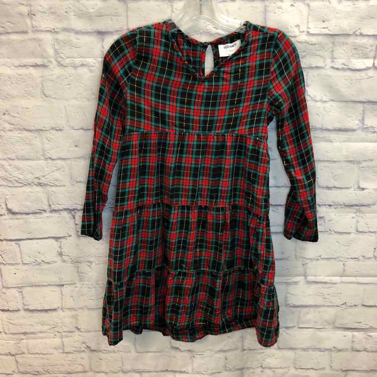 Old Navy Red & Green Size 10 Girls Dress