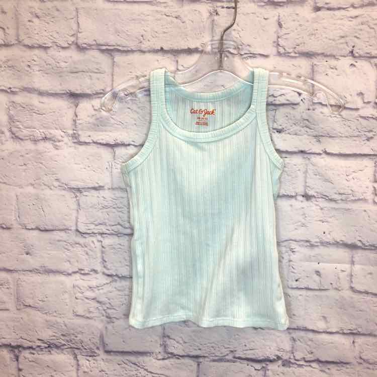 Cat & Jack Green Size 4T Girls Tank Top