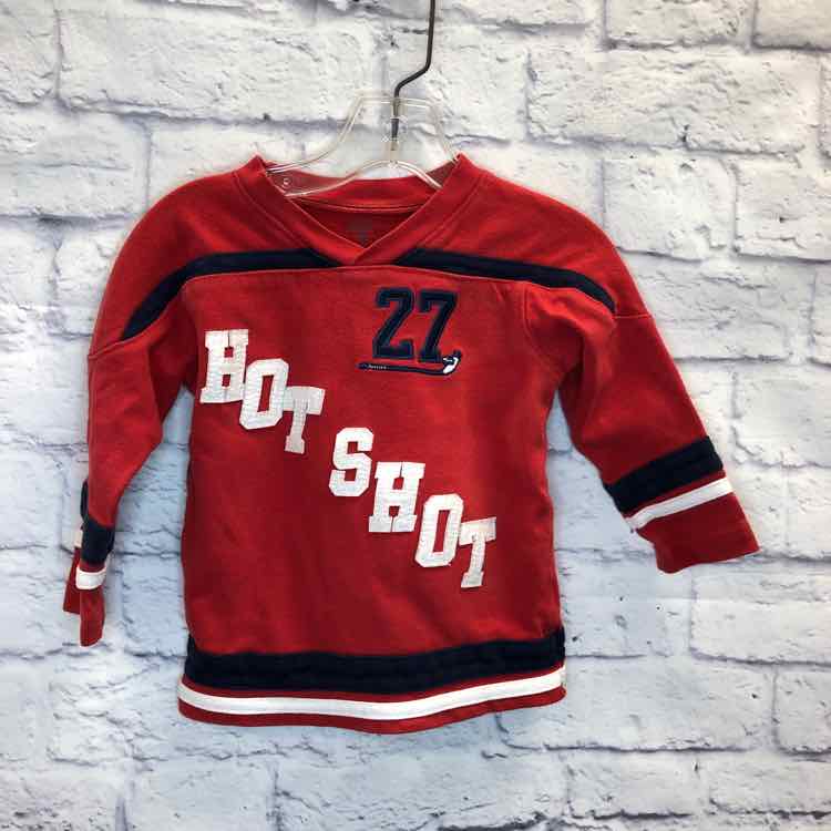 Carters Red Size 18 Months Boys Long Sleeve Shirt