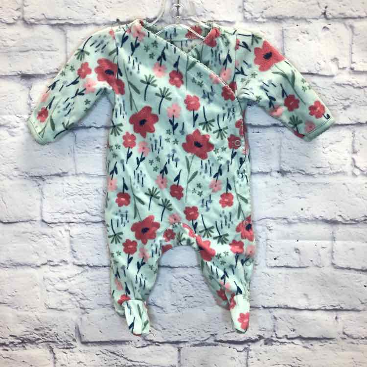 Just One You Floral Size Newborn Fleece Girls Sleeper